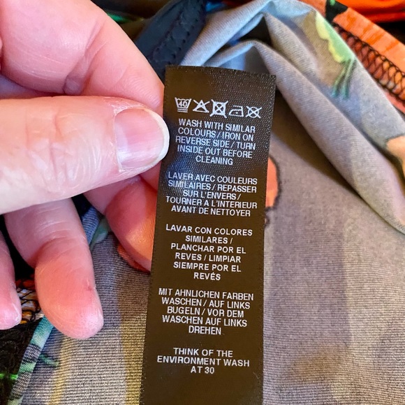 🌟ASOS DESIGN Long Sleeve Cowl Shift Mini Dress in Pansy Print🌟 - Picture 10 of 12